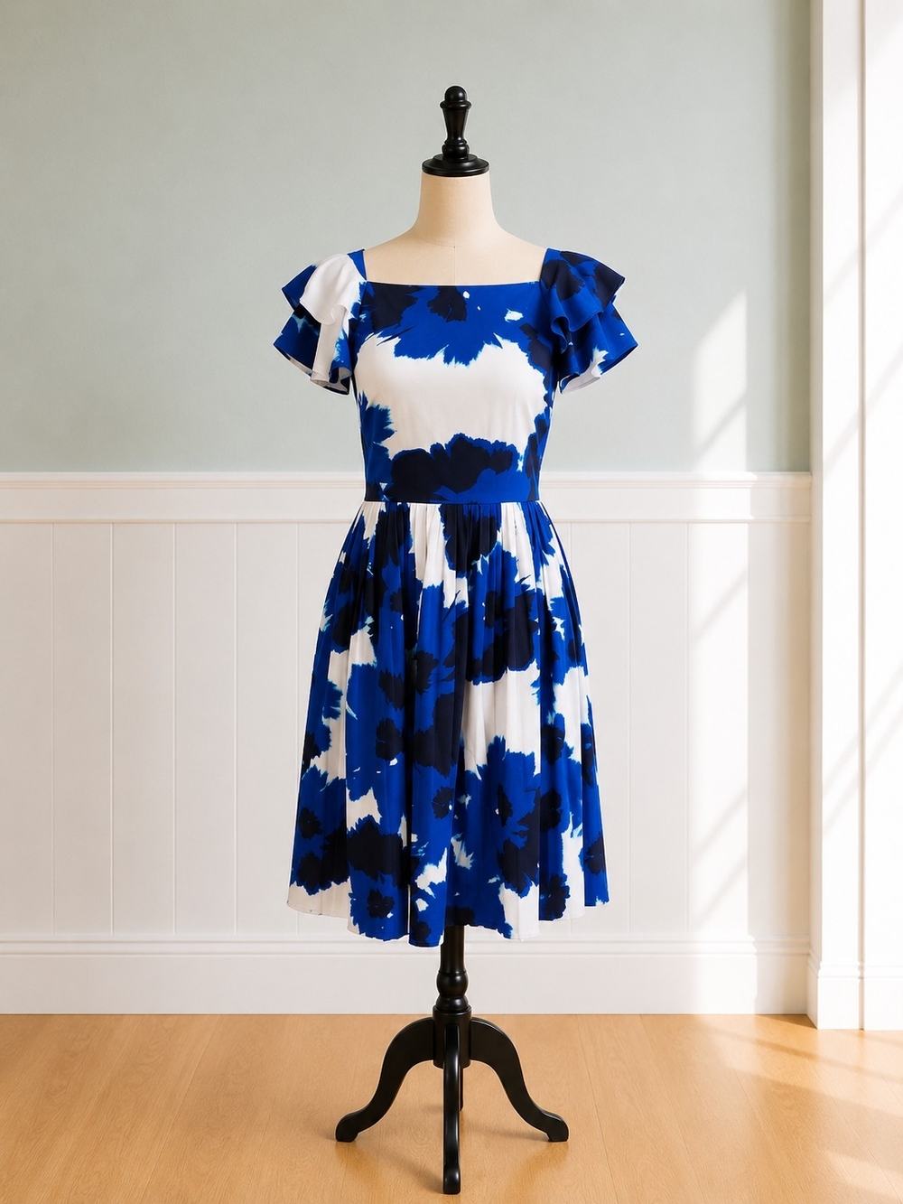 Banana Republic Floral Ruffle Sleeve Dress